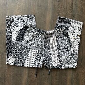 Black and white boho pants